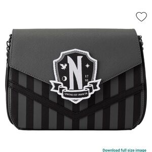 Loungefly- THE ADDAMS FAMILY Wednesday Addams Exclusive Nevermore Crossbody Bag